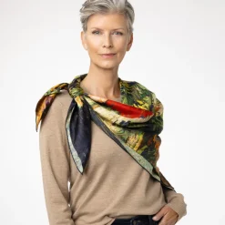 Discount Van Gogh Stylized Nature Double-Sided Square Silk Scarf Scarves & Wraps