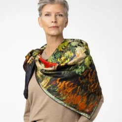 Discount Van Gogh Stylized Nature Double-Sided Square Silk Scarf Scarves & Wraps