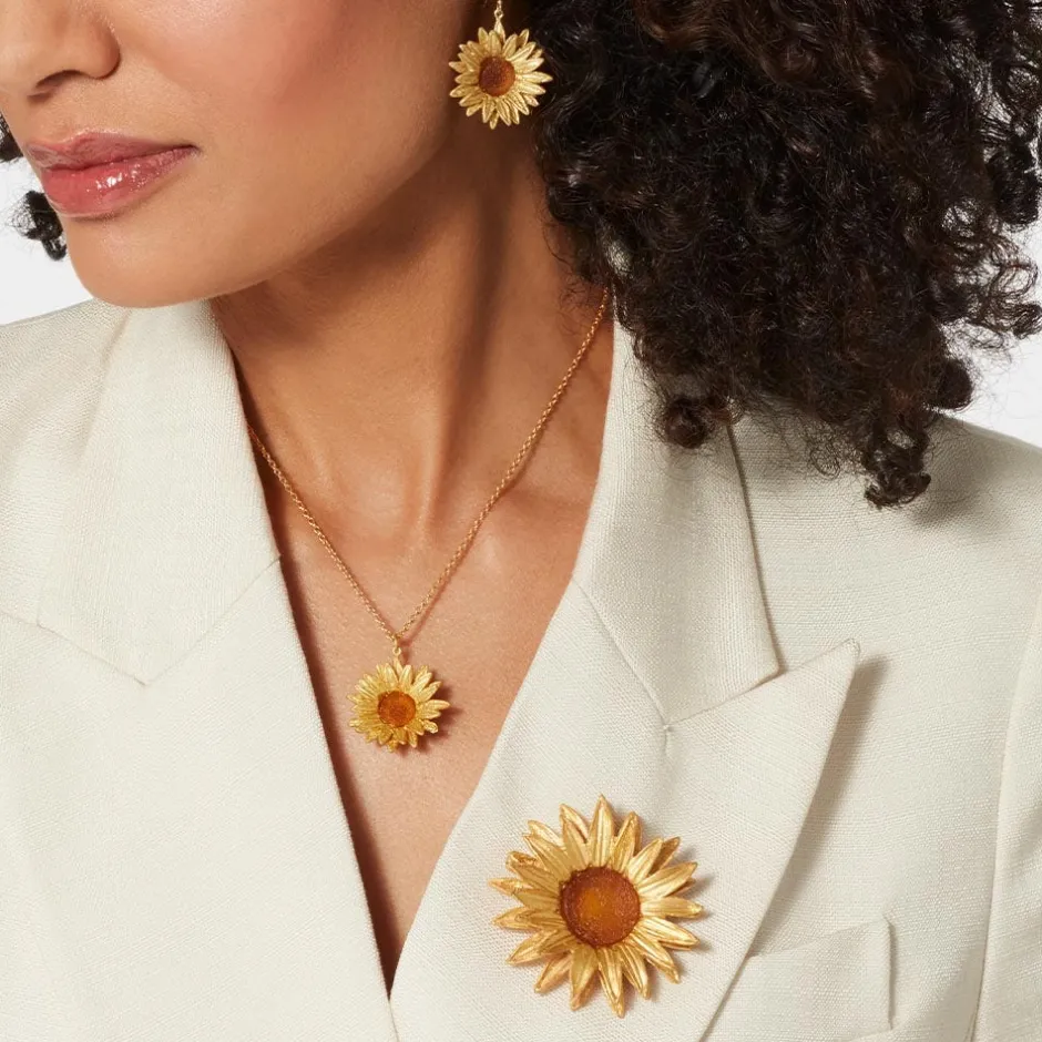 Hot Van Gogh Sunflower Brooch Pins & Brooches