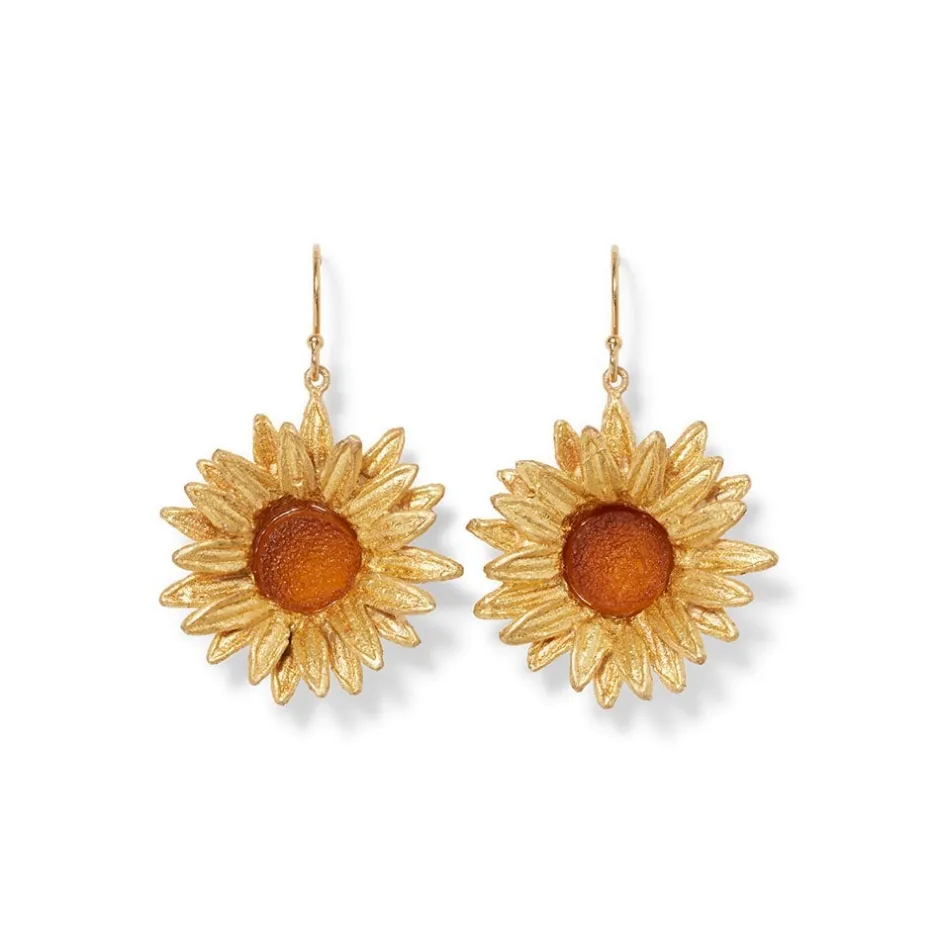 Sale Van Gogh Sunflower Drop Earrings Earrings