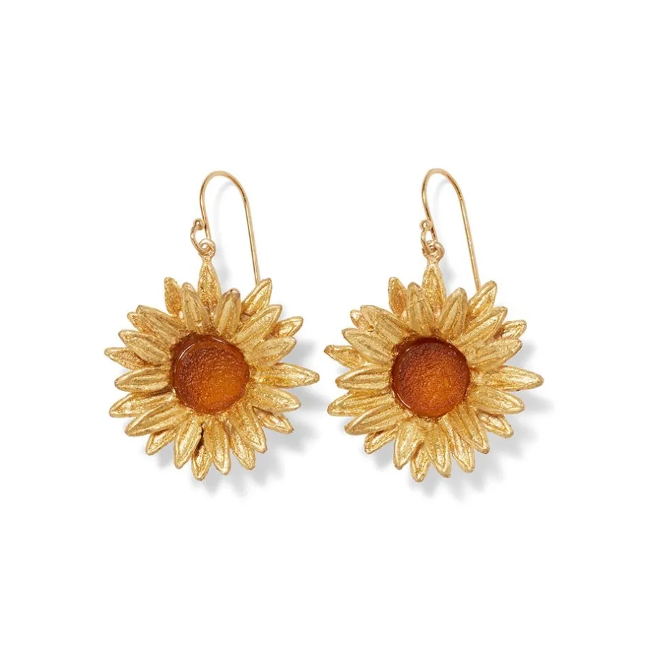 Sale Van Gogh Sunflower Drop Earrings Earrings