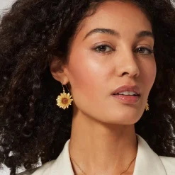 Sale Van Gogh Sunflower Drop Earrings Earrings