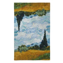 Clearance Van Gogh Wheat Field with Cypresses Tea Towel Decorative Accents
