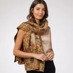Best Victorian Foliate Jacquard Shawl Scarves & Wraps