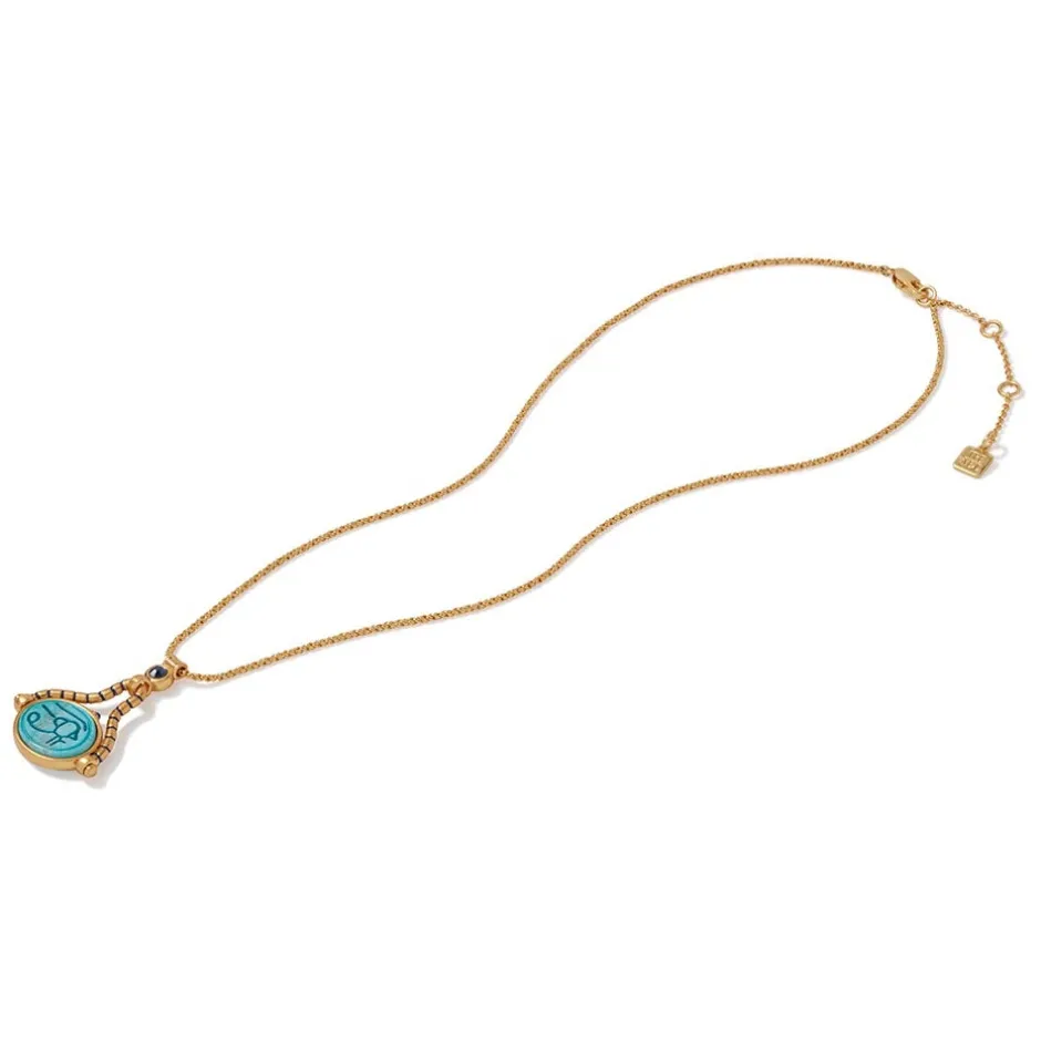 Clearance Wedjat Eye Scarab Spinning Pendant Necklace Necklaces