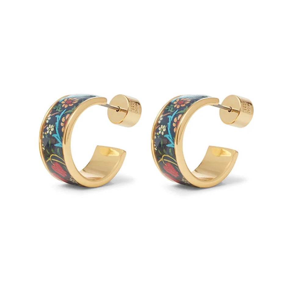 Online William Morris Blackthorn Enamel Hoop Earrings Earrings