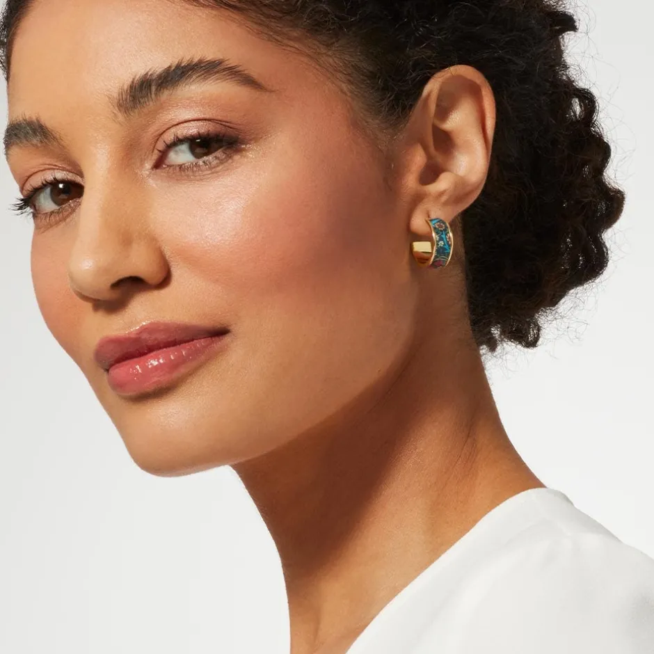 Online William Morris Blackthorn Enamel Hoop Earrings Earrings