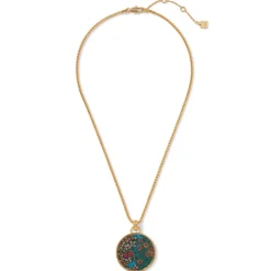 Hot William Morris Blackthorn Enamel Pendant Necklace Necklaces