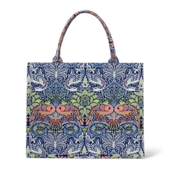 Outlet William Morris Peacock and Dragon Oversize Structured Tote Bags