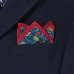 Clearance William Morris Pomegranate Cotton-and-Silk Pocket Square Small Accessories