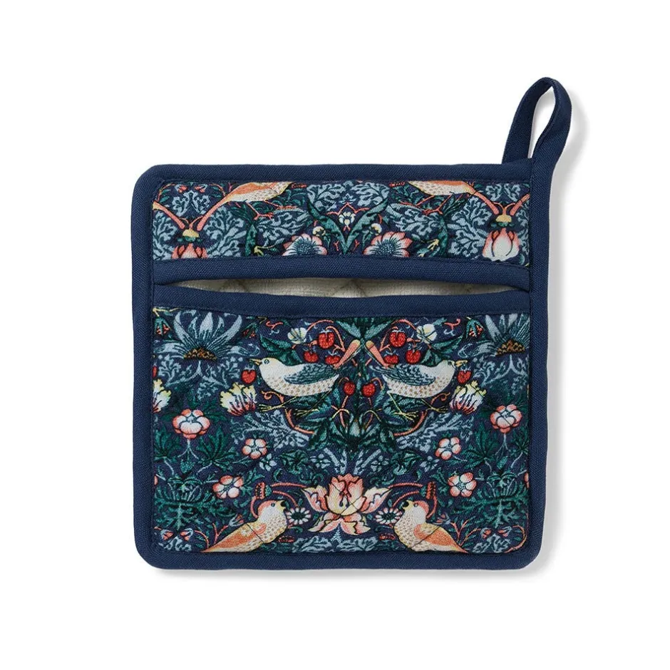 Sale William Morris Strawberry Thief Pot Holder and Oven Mitt Set Tableware