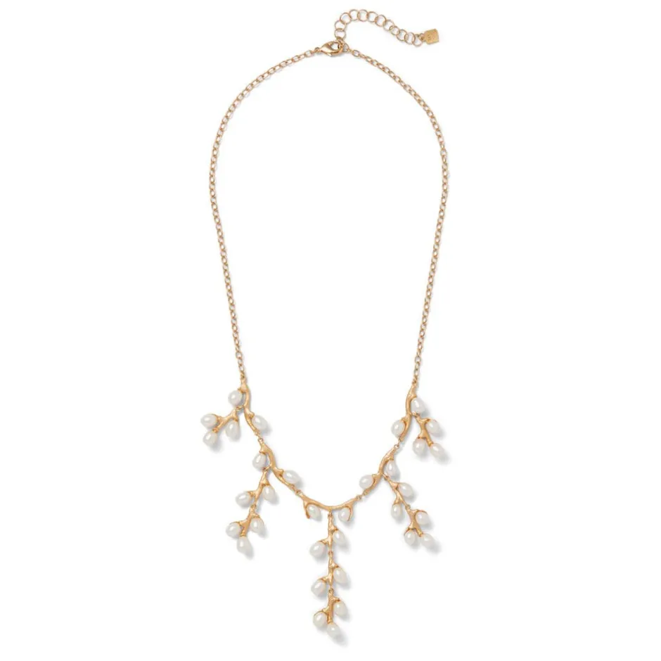 Online Willow Catkins Pearl Bib Necklace Necklaces
