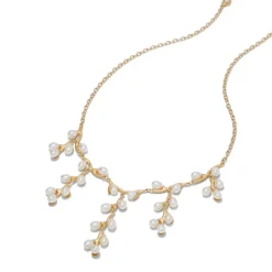 Online Willow Catkins Pearl Bib Necklace Necklaces