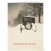 Best Winter Scene with Vintage Auto Holiday Cards Holiday Cards