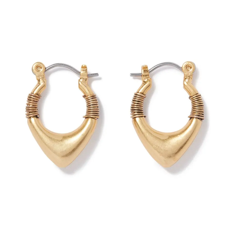 Outlet Wrapped Chevron Huggie Earrings Earrings